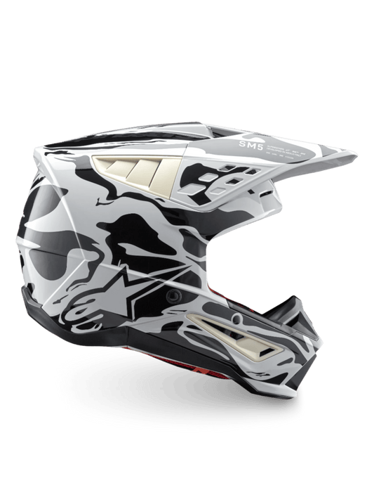 Alpinestars S-M5 Mineral ECE 22.06 Helm – Koel grijs donkergrijs glanzend