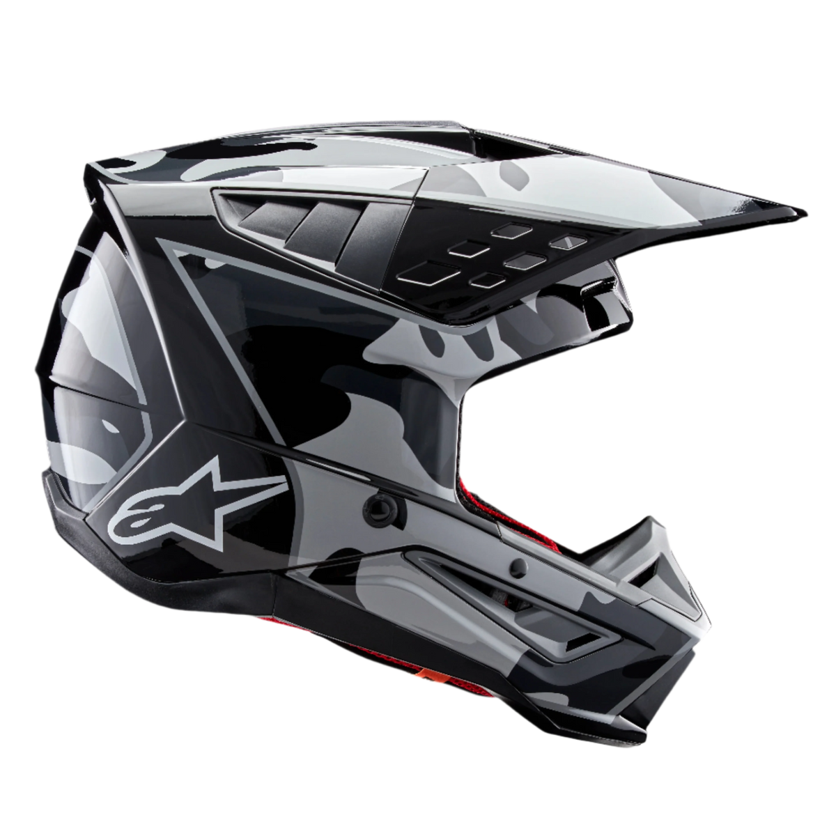 Alpinestars S-M5 Rover 2 ECE 22.06 Helm – Zwart zilver glanzend