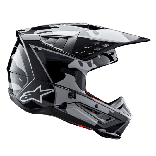 Alpinestars S-M5 Rover 2 ECE 22.06 Helm – Zwart zilver glanzend