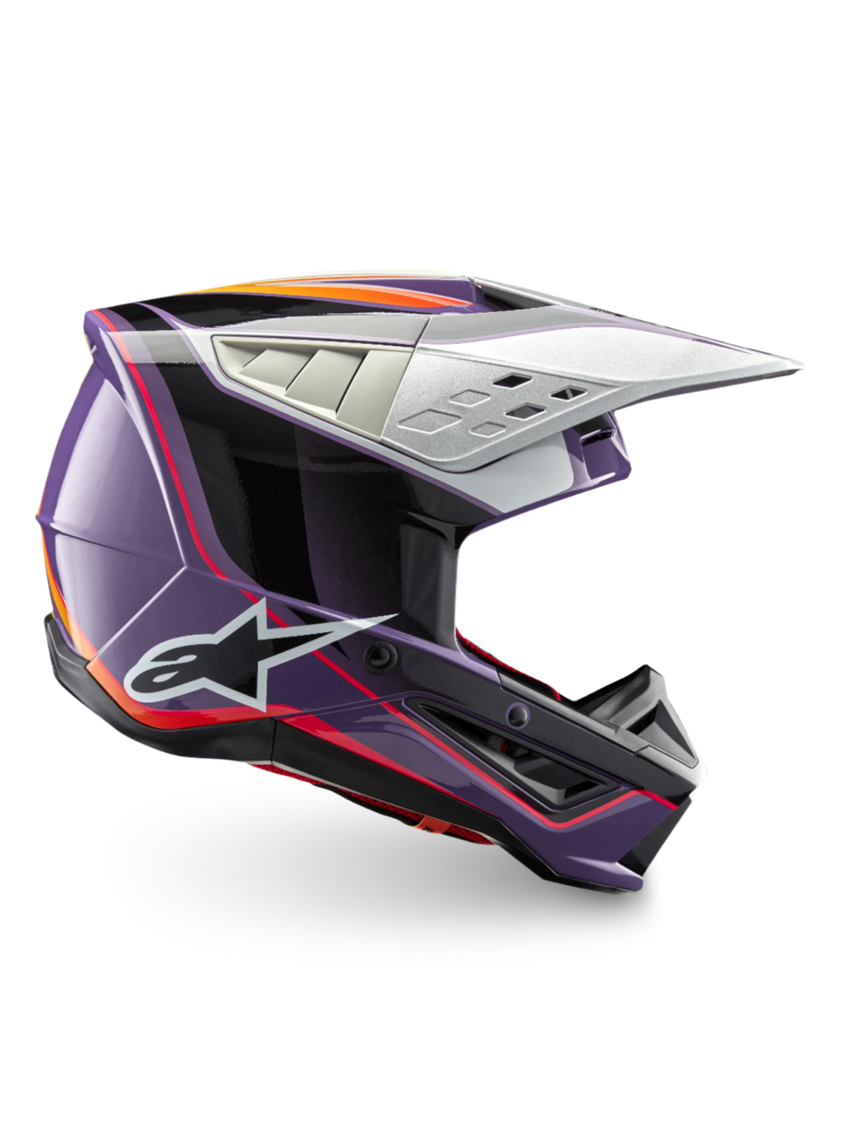 Alpinestars S-M5 Sail ECE 22.06 Helm – Violet zwart zilver glanzend