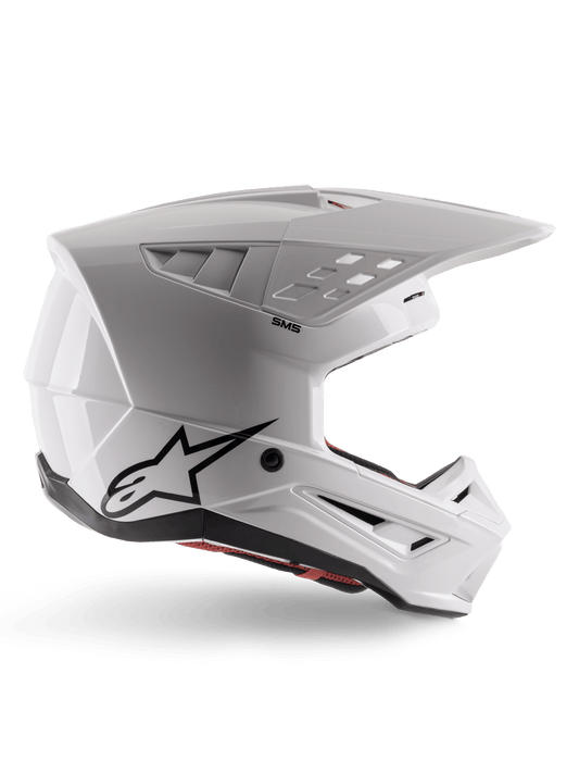 Alpinestars S-M5 Solid Helm ECE 22.06 – Wit glanzend