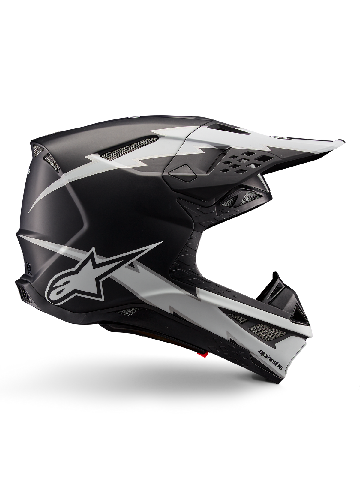 Alpinestars Supertech M10 Ampress Helm ECE 22.06 – Zwart wit mat