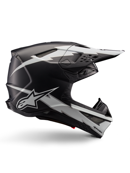 Alpinestars Supertech M10 Ampress Helm ECE 22.06 – Zwart wit mat