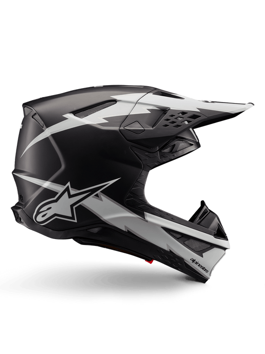 Alpinestars Supertech M10 Ampress Helm ECE 22.06 – Zwart wit mat