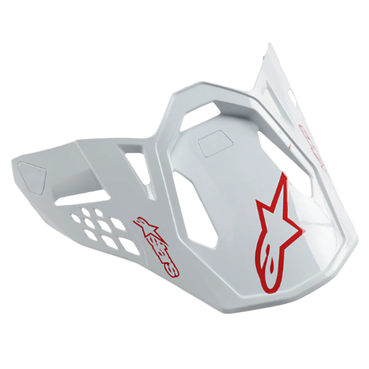Alpinestars Supertech M10 Dyno Vizier – Glans wit/rood