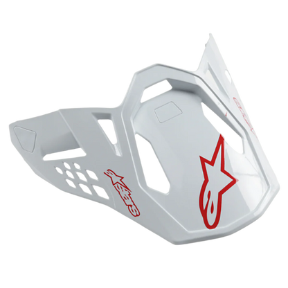 Alpinestars Supertech M10 Dyno Vizier – Glans wit/rood