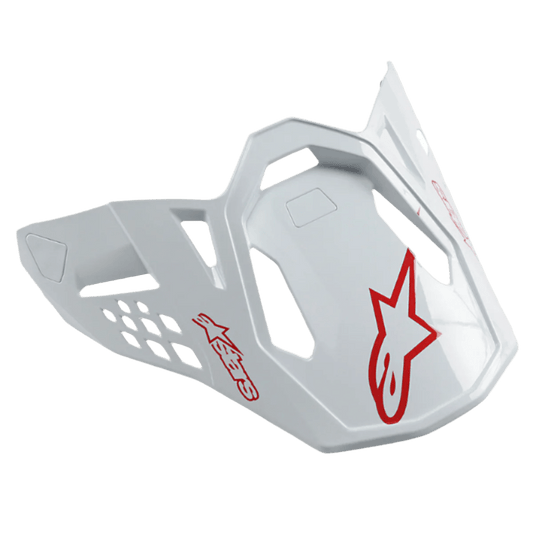 Alpinestars Supertech M10 Dyno Vizier – Glans wit/rood