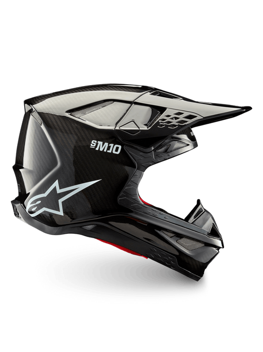 Alpinestars Supertech M10 Solid Helm ECE 22.06 – Zwart glanzend koolstof