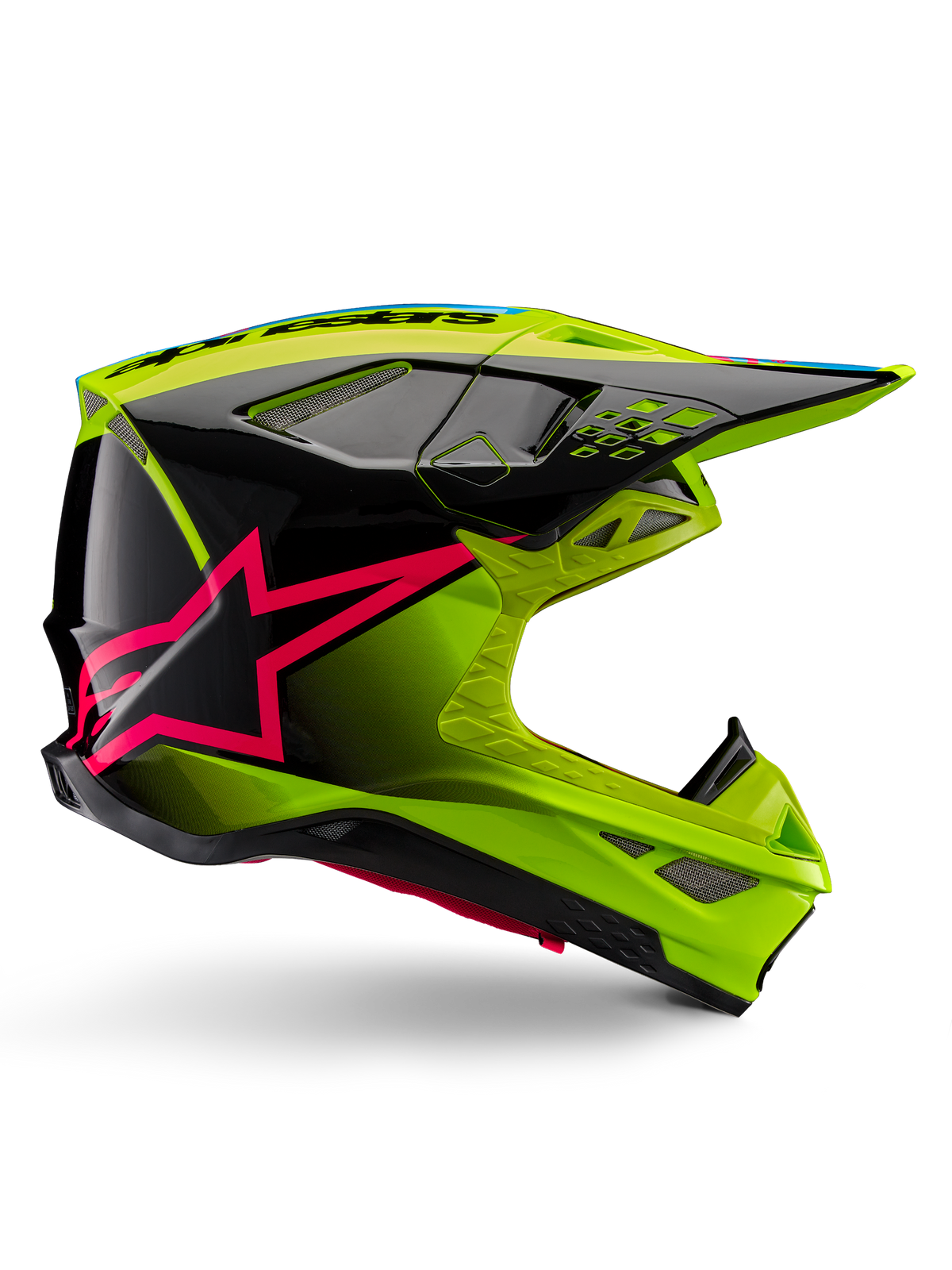 Alpinestars Supertech M10 Unite Helm ECE 22.06 – Geel fluo zwart diva roze gl
