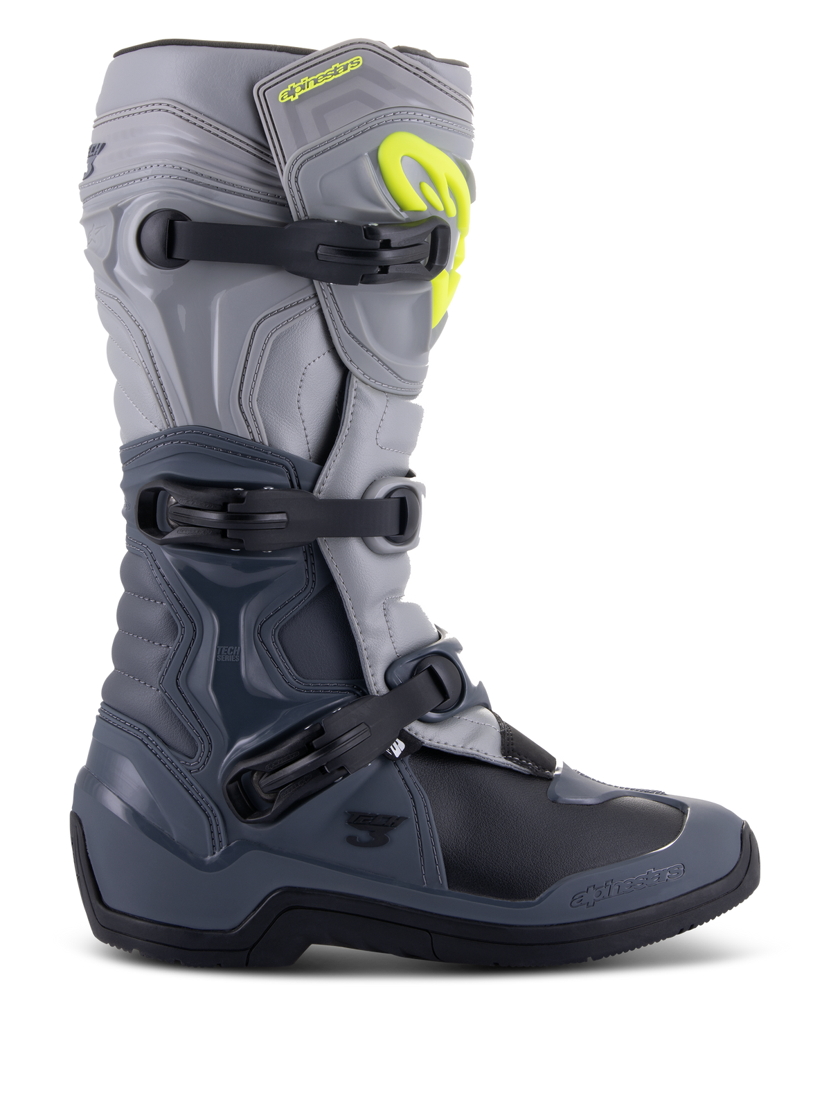 Alpinestars Tech 3 Laarzen – Donkergrijs lichtgrijs zwart