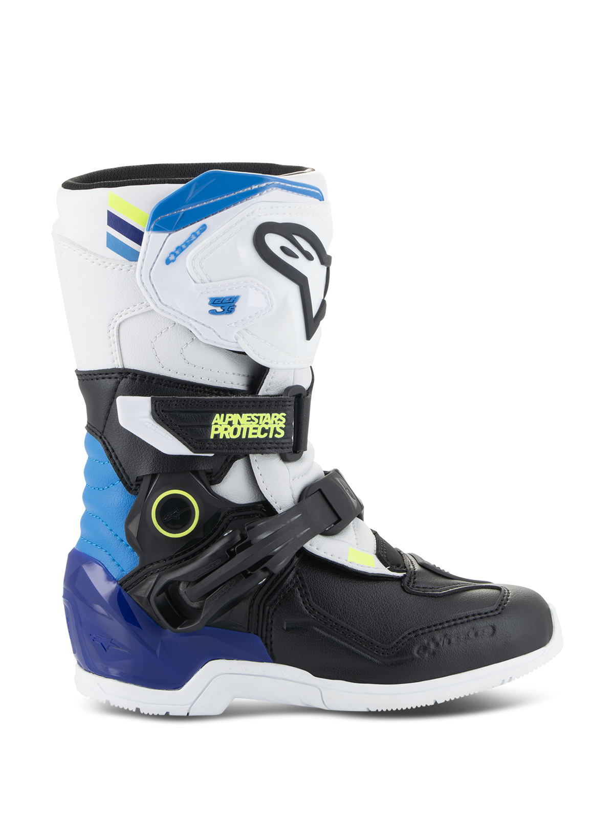 Alpinestars Kinder Tech 3S Laarzen – Wit zwart email blauw