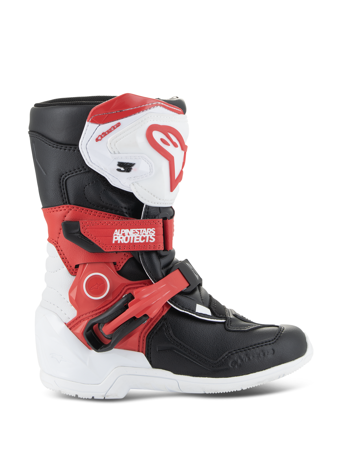 Alpinestars Kinder Tech 3S Laarzen – Wit zwart helder rood