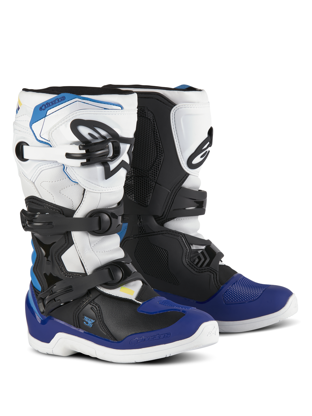 Alpinestars Jeugd Tech 3S Laarzen – Wit zwart email blauw
