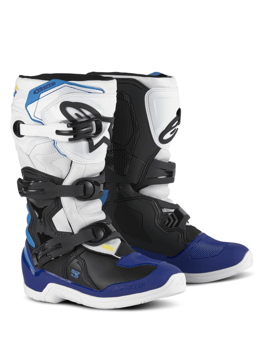 Alpinestars Jeugd Tech 3S Laarzen – Wit zwart email blauw