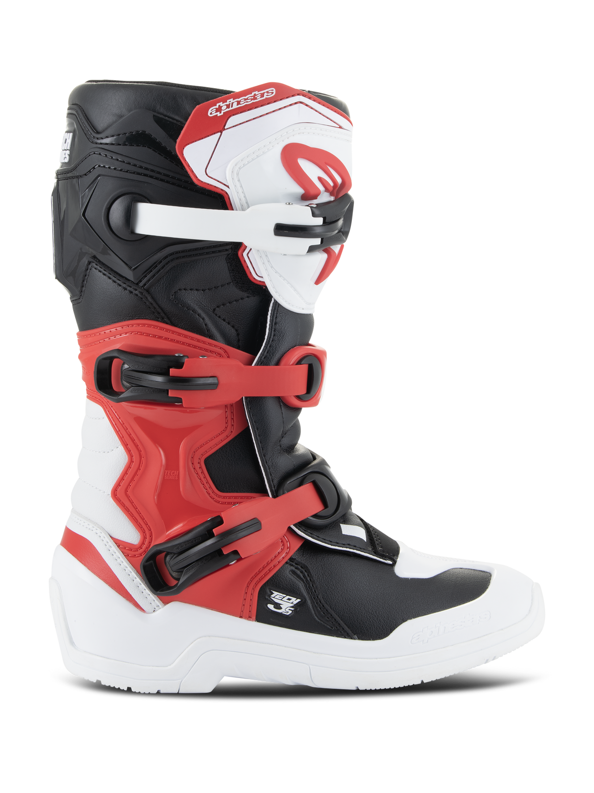 Alpinestars Jeugd Tech 3S Laarzen – Wit zwart helder rood