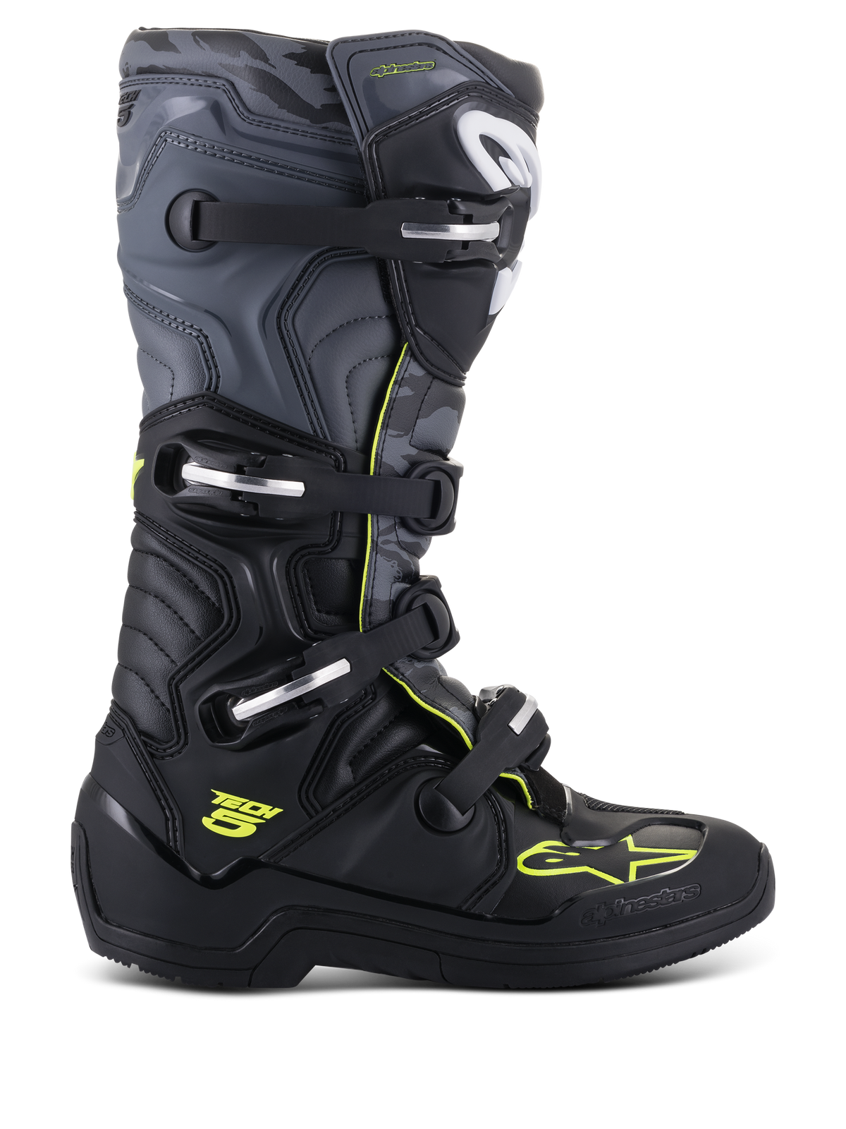 Alpinestars Tech 5 Laarzen – Zwart koel grijs geel fluo