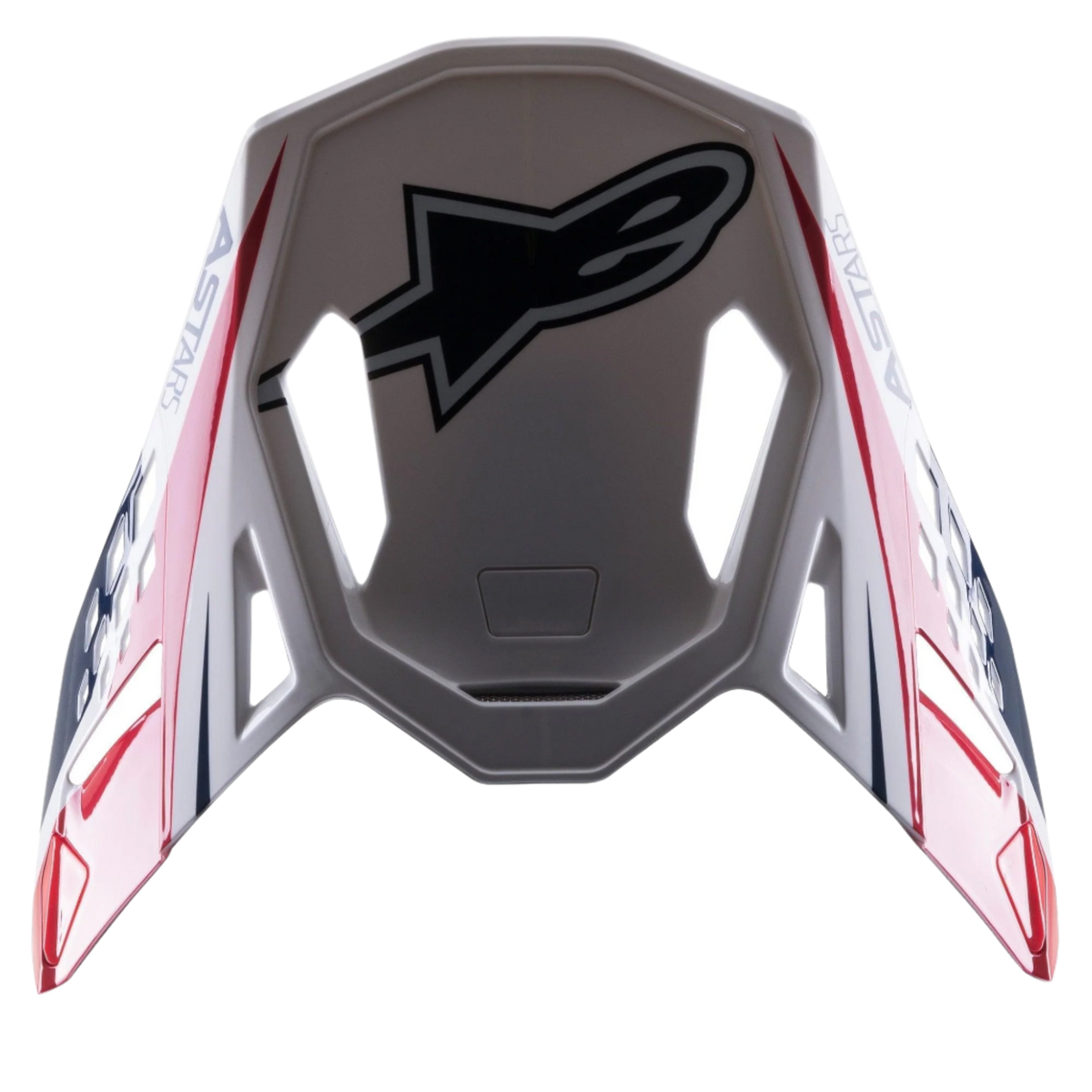 Alpinestars Supertech M10 Carbon Meta2 Vizier – Wit rood blauw glanzend