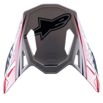 Alpinestars Supertech M10 Carbon Meta2 Vizier – Wit rood blauw glanzend