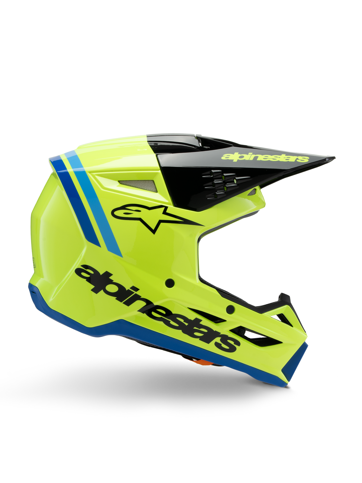 Alpinestars S-M3 Jeugd Radium Helm ECE 22.06 – Geel fluo zwart blauw gl