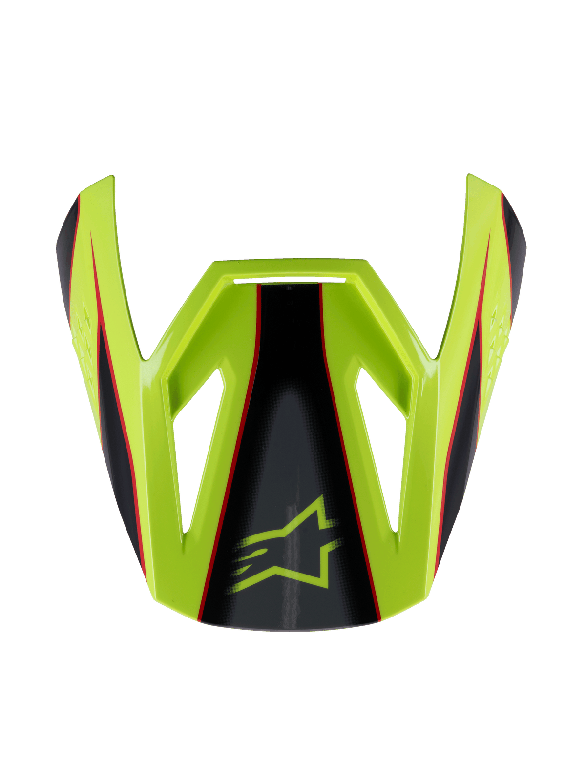 Alpinestars S-M3 Jeugd Fray Vizier – Rood geel fluo zwart glanzend