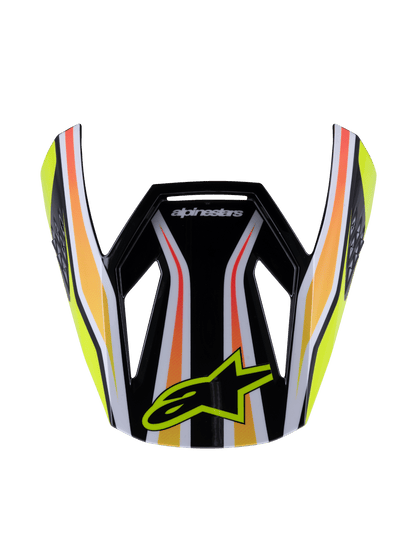 Alpinestars Jeugd S-M3 Wurx Vizier – Zwart geel fluo blauw rood gl