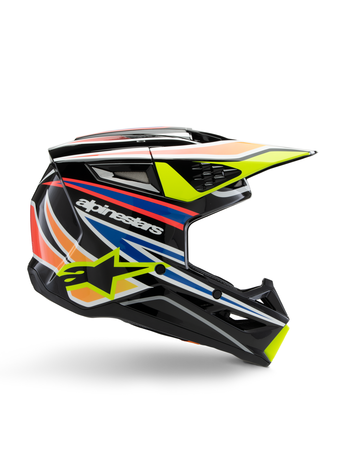 Alpinestars S-M3 Jeugd Wurx Helm ECE 22.06 – Zwart geel fluo blauw rood gl