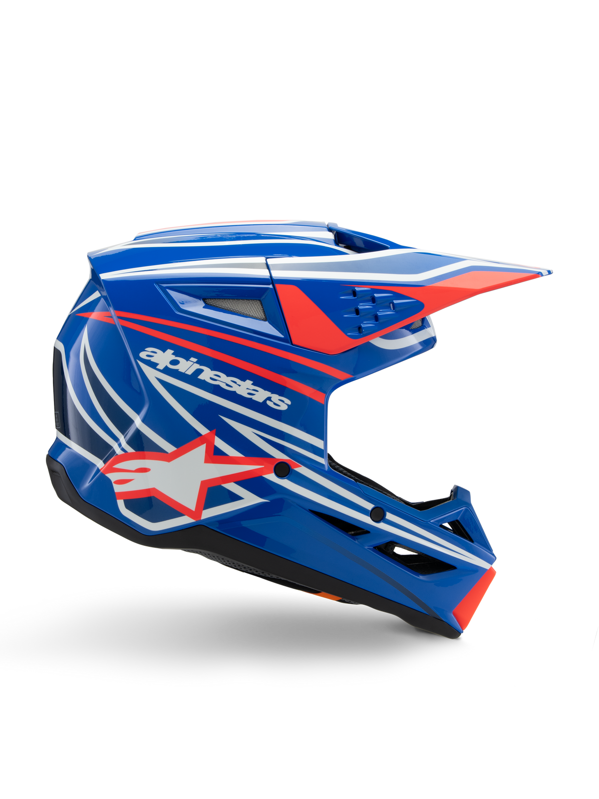 Alpinestars S-M3 Jeugd Wurx Helm ECE 22.06 – Blauw rood wit zwart gl