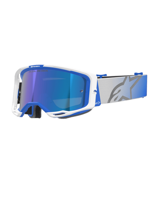 Alpinestars Vision 8 Corp Crossbril – Blauw wit spiegel blauw