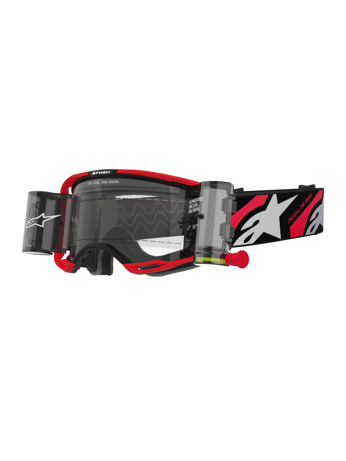 Alpinestars Vision 8 Luar Crossbril Roll Off – Rood zwart helder afrolbaar