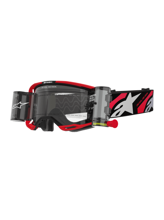 Alpinestars Vision 8 Luar Crossbril Roll Off – Rood zwart helder afrolbaar