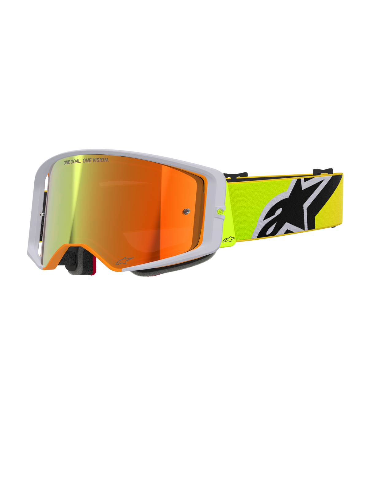 Alpinestars Supertech Corp Crossbril Absolute Vision – Geel fluogrijs spiegelrood