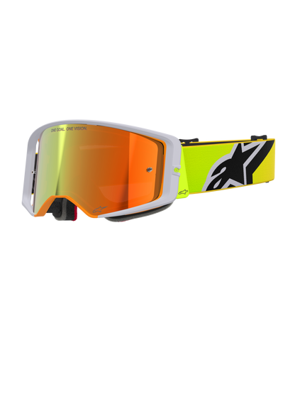 Alpinestars Supertech Corp Crossbril Absolute Vision – Geel fluogrijs spiegelrood