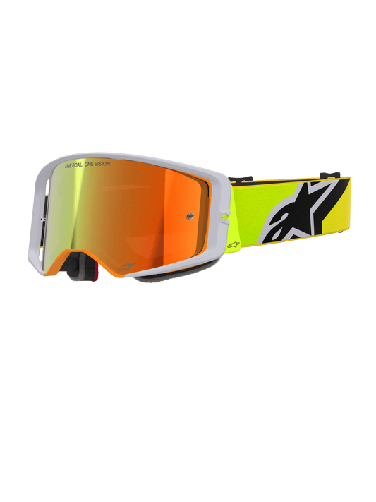 Alpinestars Supertech Corp Crossbril Absolute Vision – Geel fluogrijs spiegelrood
