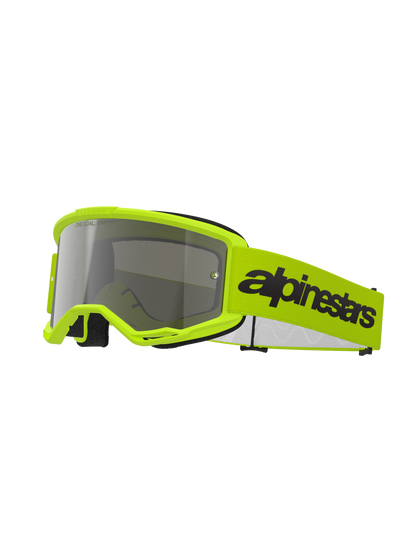 Alpinestars Vision 3 Wordmark Crossbril – Geel fluo spiegel zilver