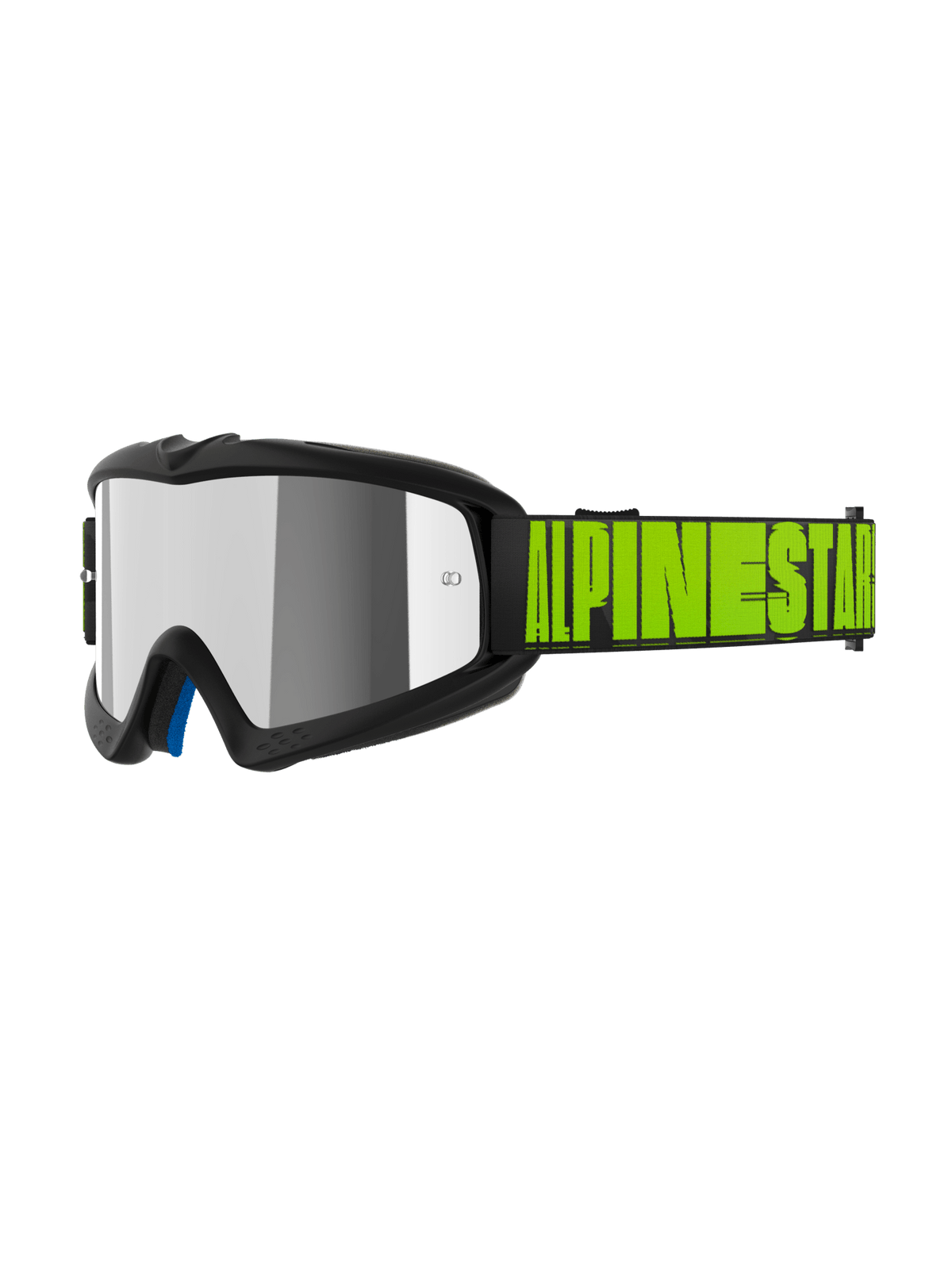 Alpinestars Vision Jeugd Hollow Crossbril – Houtskool fluo yllw spiegel zilver - MxProStoreParts