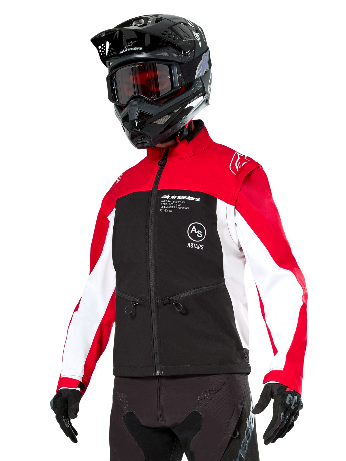 Alpinestars Lite-Dura Softshell Jas – Zwart helder rood wit