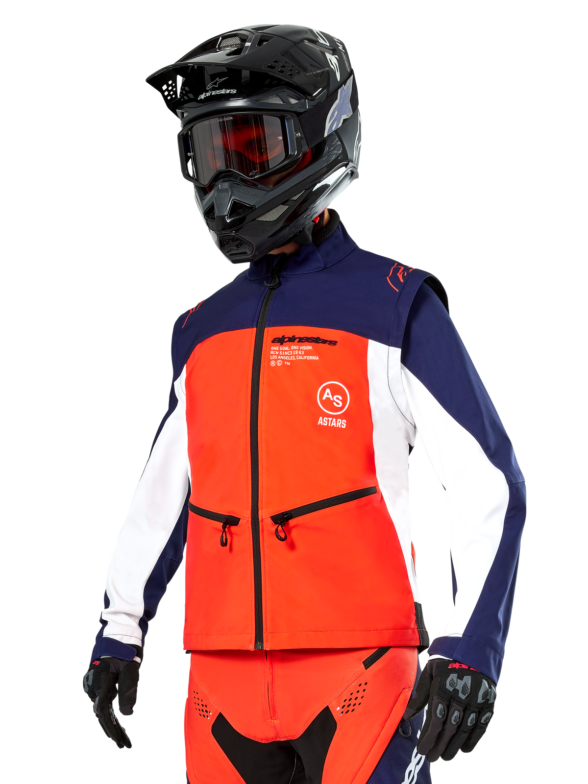 Alpinestars Lite-Dura Softshell Jas – Marine warm oranje wit
