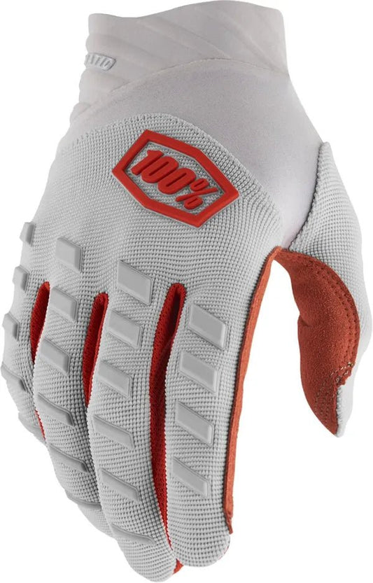 100% Airmatic crosshandschoenen zilver/oranje – maat S
