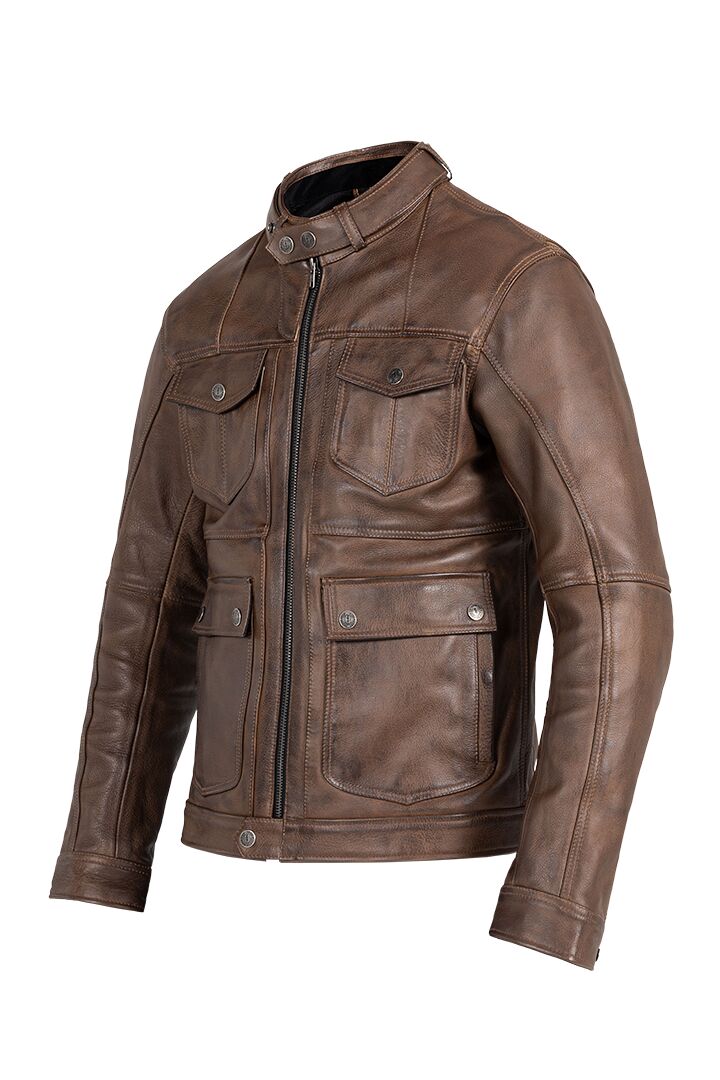 JOHN DOE Drifter leren herenjas bruin, maat L