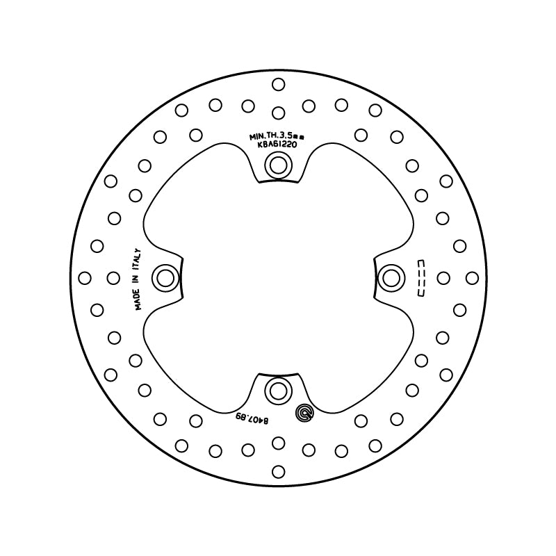 Fabrikantillustratie: Brembo Serie Oro brakedisc – 68B40789