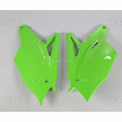 UFO Side number plates KX450F 16-18 KX250F 17-20 Green 026
