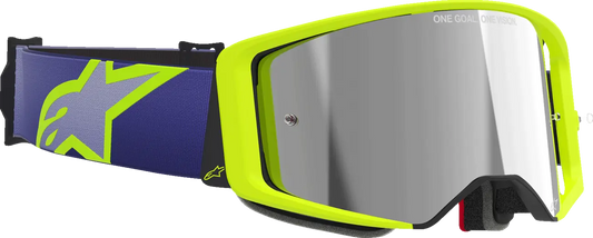 Alpinestars Supertech Corp Goggle – Purple/Yellow / Mirror Silver