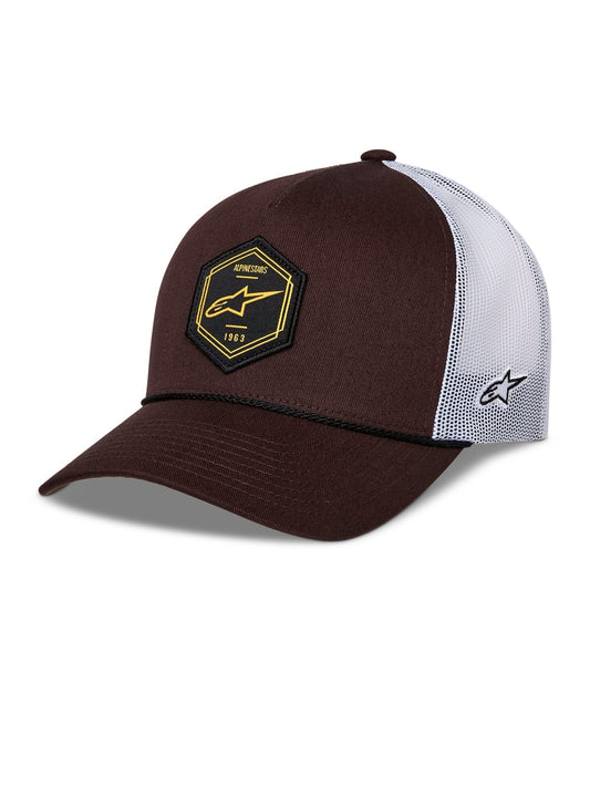 Alpinestars Hat Hexeon Trucker Snapback Brown/White One Size – 1216-81100-8020-OS