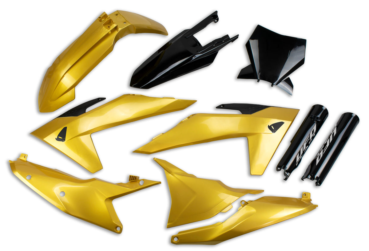 UFO Plastic kit 6-parts KTM SX/SXF125-450 23-24 Gold/Black
