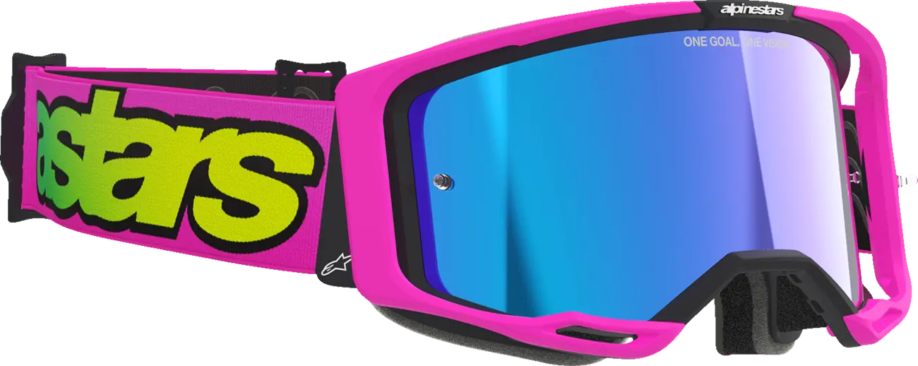 Alpinestars Vision 8 Vista Goggle – Pink/Yellow / Mirror Blue