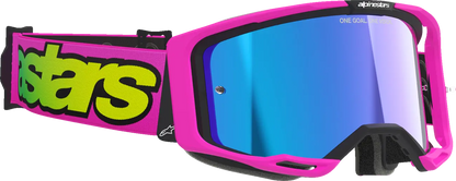 Alpinestars Vision 8 Vista Goggle – Pink/Yellow / Mirror Blue