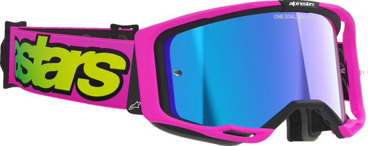 Alpinestars Vision 8 Vista Goggle – Pink/Yellow / Mirror Blue
