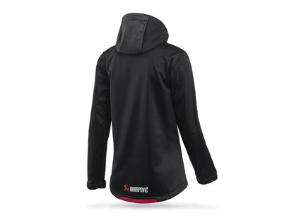 AKRAPOVIC Corpo softshelljas voor dames, zwart/rood, maat S