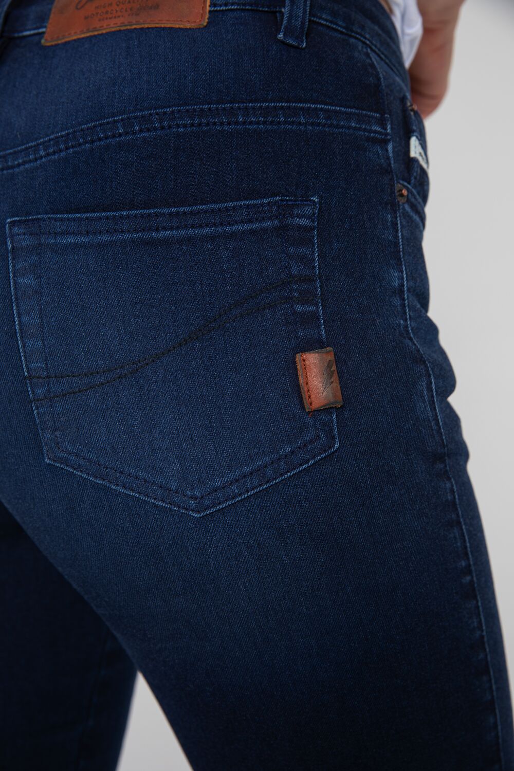 JOHN DOE damesmotorjeans indigo, maat 36/32