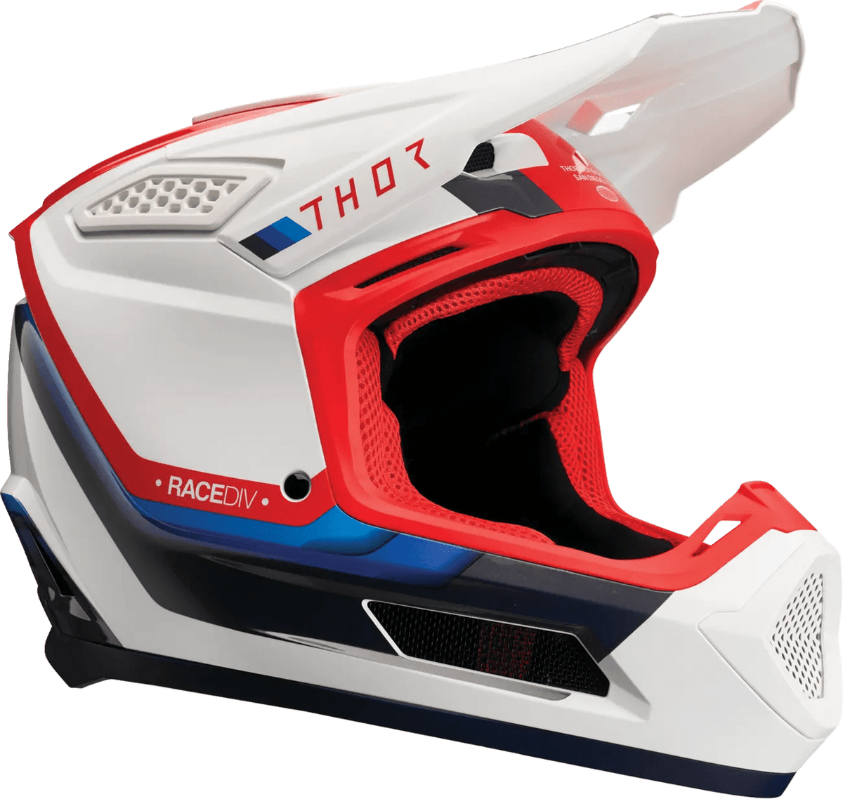 THOR Fleet Defy crosshelm – Zwart/Blauw/Rood/Wit